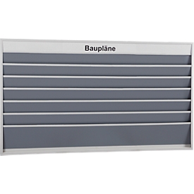 Stecktafel für Baupläne, 6 Schienen