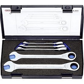 Steeksleutel met ringratel 5-delig