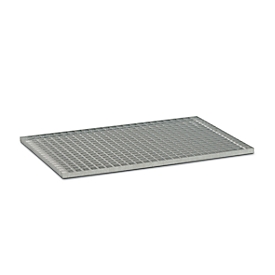 Steel grating for CEMO Euro-PE sump tray 250/2, galvanized, W 1184 x D 780 x H 30 mm