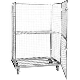 Steel roll-on/roll-off container 800 x 1200 mm, in europallet dimensions
