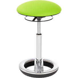 Stehhilfe Sitness HIGH BOB, ergonomisches Sitzen, Sitzhöhe 490 bis 700 mm, apfelgrün, Gestell verchromt