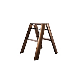 Stehleiter Metaphys Lucano Premium Bronze, 2 Stufen, bis 100 kg, zusammenklappbar, B 155 x H 620 mm, Aluminium, bronze