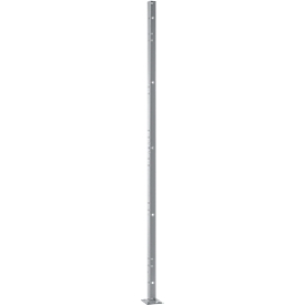 steun, voor gaaselementen, middensteun, geperforeerd, lichtzilver