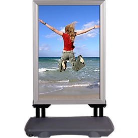 Stoepboard WindPro - aluminium - B 720 x H 1135 mm - voor  A1 - zilverkleurig