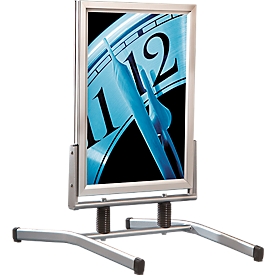 Stoepbord SwingMaster uit aluminium geëloxeerd, weerbestendig, voor A1-formaat (594 x 841 mm)
