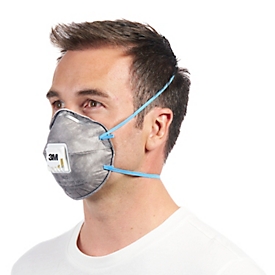 Stofmasker 3M Cool Flow™ 9922, type FFP2, deeltjesfiltratie 94 %, reukwerend, met ventiel, grijs, 2 stuks