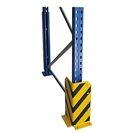 Stootbeschermingshoek L-vorm voor palletstellingen, H 400 mm, geel/zwart