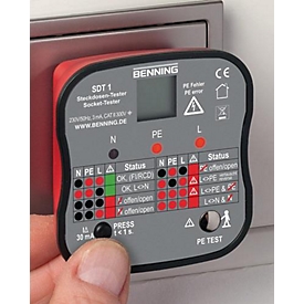 Stopcontacttester SDT 1 voor het testen van geaarde stopcontacten van BENNIN
