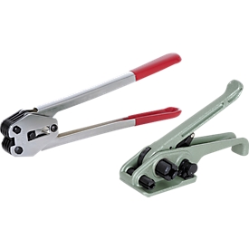 Strap tensioner and sealing pliers