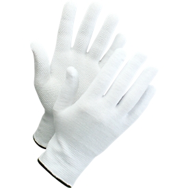 Strickhandschuhe mit Noppen Worksafe L71-720, CE Cat 1, Baumwolle/Spandex, Größe 8-9, weiß, 12 Paar