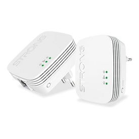 Strong Powerline 600 Duo - Mini - Powerline Adapterkit HomePlug AV (HPAV) 2,4 GHz - an Wandsteckdose anschließbar