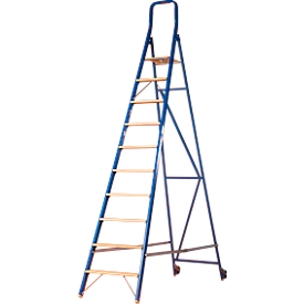 Stufenstehleiter Multicolor, einseitig besteigbar, 10 Stufen