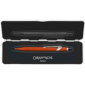 Stylo à bille Caran d'Ache 849 COLORMAT-X, avec Slimpack, clip métal, mécanisme à poussoir, orange