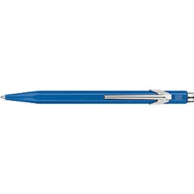 Stylo à bille Caran d'Ache 849 COLORMAT-X, clip métal, mécanisme à poussoir, bleu