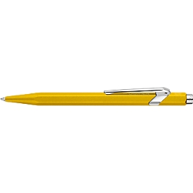 Stylo à bille Caran d'Ache 849 COLORMAT-X, clip métal, mécanisme à poussoir, jaune