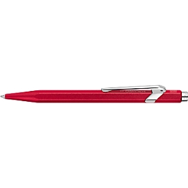 Stylo à bille Caran d'Ache 849 COLORMAT-X, clip métal, mécanisme à poussoir, rouge