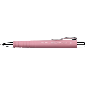 Stylo à bille rétractable Faber-Castell Poly Ball XB, XB-Mine, rosé