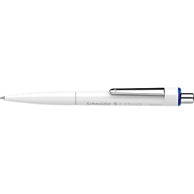 Stylo à bille Schneider K3 Biosafe, largeur de trait M, indélébile, bioplastique, corps blanc, couleur d'écriture bleue, 10 pcs