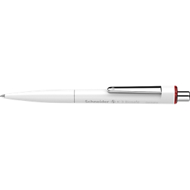 Stylo à bille Schneider K3 Biosafe, largeur de trait M, indélébile, bioplastique, corps blanc, encre rouge, 10 pcs.