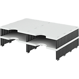 styro® sorteerstation styrodoc Standaard, C4, aanbouweenheid, grijs/zwart