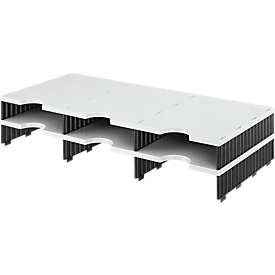 styro® sorting station styrodoc Standard, DIN C4, polystyrene, add-on unit, grey/black