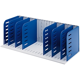 styro® sorting station Styrorac, 8 dividers, flexible division, blue