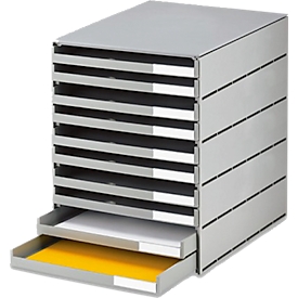 styro® Styroval Pro-ladebox, 10 laden, open, DIN C4, polystyreen, ecogrijs