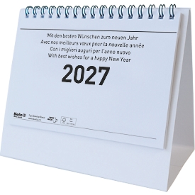Succes agenda / organiseur Desktop Basic, calendrier mensuel 1 mois par page, reliure à anneaux, papier, 14,8 x 10,5 cm, blanc