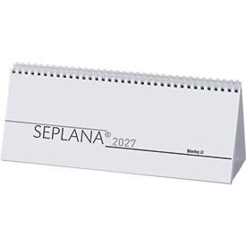 Succes agenda / organiseur Seplana, 29,8 x 11,7 cm, semainier 1 semaine/2 pages, reliure Wire-O, à poser, blanc