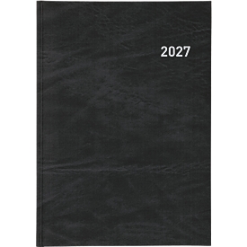 Succes Geschäftsagenda Registra 7, 17,2 x 24 cm, Wochenlayout 1 Woche/2 Seiten, Kunstleder, FSC, schwarz