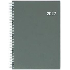 Succes Geschäftsagenda Terminia, Wochenlayout 1 Woche/2 Seiten, Wire-O-Bindung, Kunststoff-Cover, B 145 x H 205 mm, grau