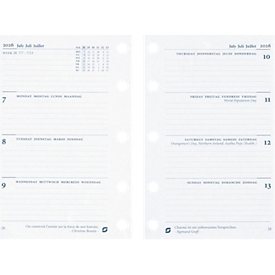 Succes Mini semainier XMQ7.25, 2026, 148 pages, semaine sur 2 pages, multilingue, compact 6,7 x 10,4 cm, blanc