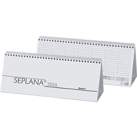 Succes Pultkalender 2026, Spiralbindung, 1 Woche/2 Seiten, FSC Mix 70%, 29,8x11,7 cm, Weiss