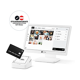 SumUp Kassensystem POS Lite + Solo inkl. RKSV-Abzeichnung für AT, Kartenterminal und Ladestation