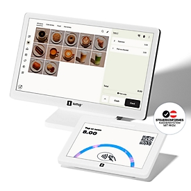 SumUP POS-Kassensystem SumUP Kasse, RKSV-konform für AT, 2 Displays, USB-C/WLAN/Bluetooth, weiß