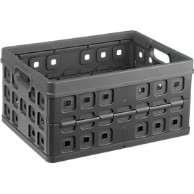 Sunware Square Foldable Box, 32 l capacity, with handle, anthracite