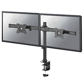 Support d'écran double FPMA-DCB100DBLACK NewStar, jusqu'à 27", inclinable/rotatif/pivotant, hauteur ajustable