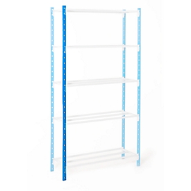Support de rayonnage universel - H 1960 mm - avec pieds en plastique - bleu ciel