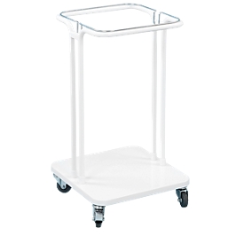 Support mobile Saekko Boy pour sac poubelle de 40 litres, sans couvercle, blanc