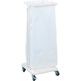 Support mobile Saekko Boy pour sac poubelle de 60 litres, sans couvercle, blanc