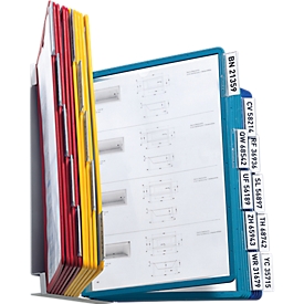 Support mural métallique DURABLE, classement par couleur, avec 20 pochettes pour système de présentation