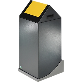 Support mural VAR, pour poubelles pour tri sélectif d'une surface de 320 x 320 mm, simple