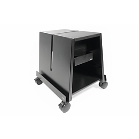 Support pour tableau blanc Sigel « Meet up Stand », sur roulettes, avec bac de rangement, en acier, noir