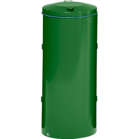 Support sac-poubelle en métal, 120 litres, vert RAL 6001