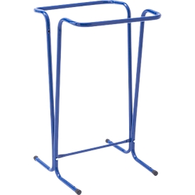 Support sacs-poubelle Mottez, pour sacs poubelle de 100/110 l, fixe, L 450 x P 460 x H 750 mm, tube acier laqué, bleu