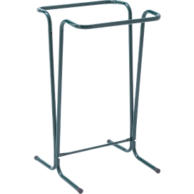 Support sacs-poubelle Mottez, pour sacs poubelle de 100/110 l, fixe, L 450 x P 460 x H 750 mm, tube acier laqué, vert