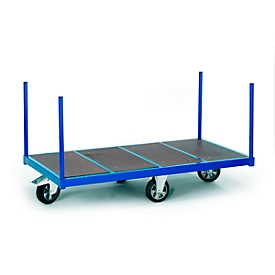 Surcharge for rhomboid wheel arrangement for smooth turning on site