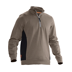 Sweatshirt 1/2 zip Jobman 5401 PRACTICAL, avec protection UV, kaki I noir, M