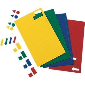 Symboles magnétiques rectangles MAUL, 56 unités, jaune