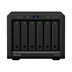 Synology Disk Station DS620slim - NAS-Server - 6 Schächte - SATA 6Gb/s - RAID 0, 1, 5, 6, 10, JBOD - RAM 2 GB